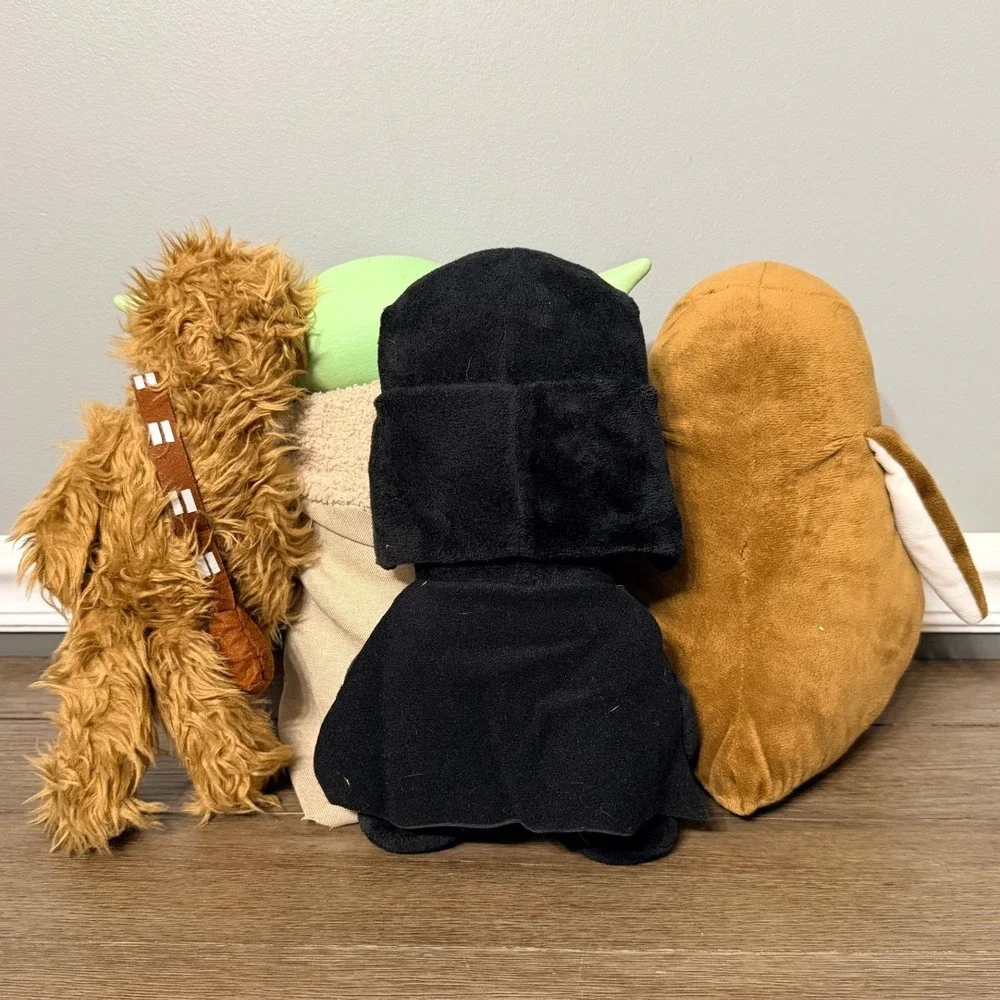 Star Wars Plush Lot Grogu Baby Yoda Darth Vader Chewbacca Porg‎ Mattel Disney